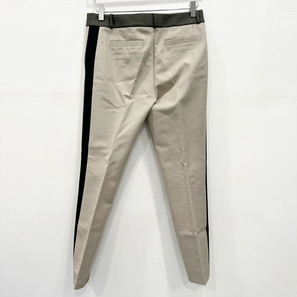Kate Spade Margaux Tuxedo Stripe Trouser Pants Cotton Size 4